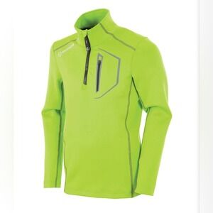 Sunice Women's Lime Green 1/4 Zip Long Sleeve Golf Pullover Top L
